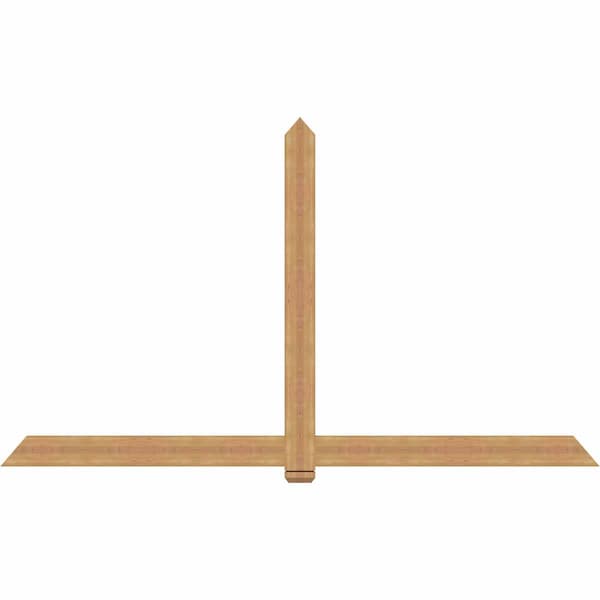 Ekena Millwork Eugene Smooth Timber Gable Bracket, Western Red Cedar, 108"W x 63"H x 1 1/2"D x 5 1/2"F, 14/12 Pitch GBW108X63X0206EUG00SWR - main